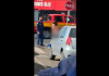 Mulher nua é flagrada pelas ruas em SC