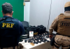 Após perseguição, polícia recupera 30 armas roubadas em loja de SC