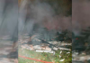 Casa de madeira é destruída pelas chamas em Sombrio