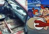 Motorista é flagrado dirigindo carro sem assoalho em SC