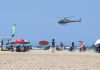 Dois jovens são resgatados por helicóptero da PM durante afogamento em Laguna