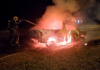 Incêndio destrói pick-up saveiro em Maracajá