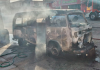 Kombi é incendiada em Balneário Arroio do Silva