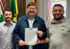 Prefeito de Turvo assina ordem de serviço para manutenção do Parque de Exposições e Centro de Eventos