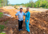 Obra de recuperação do balneário Mampituba é visitada pelo prefeito Fanica e pela deputada Geovania de Sá
