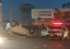 Capotamento chama a atenção em Balneário Gaivota 