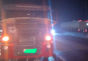 Motor de caminhão pega fogo na BR-101 em Sombrio
