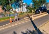 Prefeitura de Passo de Torres inicia obra para impedir passagem de veículos pesados na ponte de concreto 