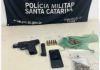 Adolescente é apreendido com droga, arma e munições em Balneário Gaivota