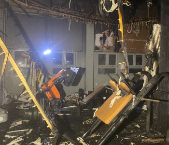 Academia do Grêmio Fronteira pega fogo em Araranguá
