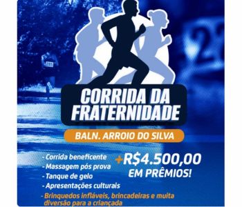 Corrida da Fraternidade une esporte, solidariedade e cultura em Balneário Arroio do Silva