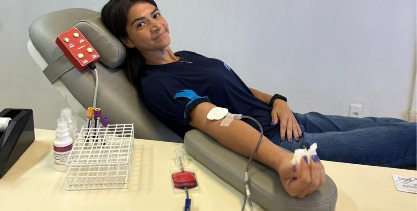 Servidores do SAMAE de Araranguá realizam doação de sangue no Hemosc em Criciúma