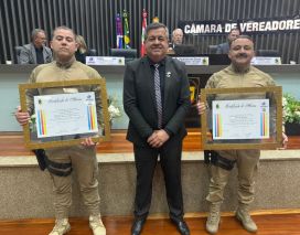 Moção reconhece ato de bravura de policiais em resgate durante incêndio em Araranguá