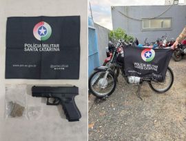 Motociclista é detido com moto adulterada e simulacro de arma após fuga em Maracajá