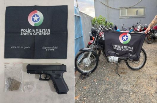 Motociclista é detido com moto adulterada e simulacro de arma após fuga em Maracajá