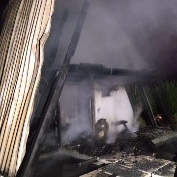 Cabana é destruída por incêndio na comunidade de Serra da Pedra, em Jacinto Machado