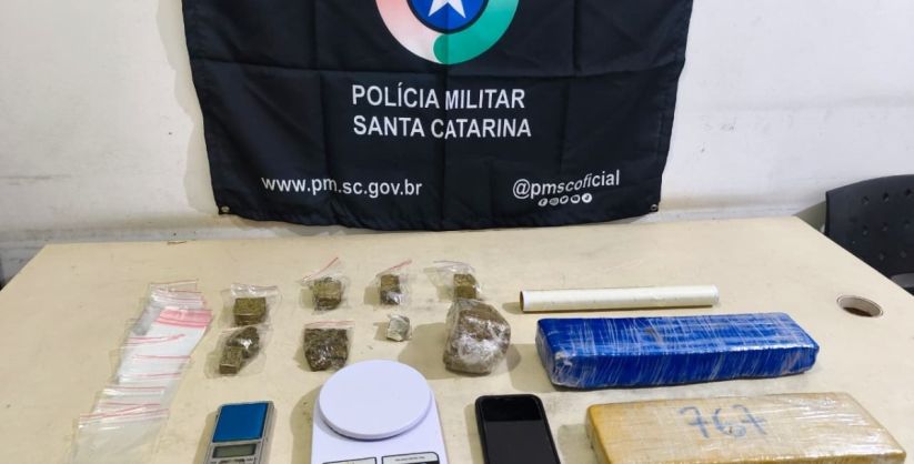 Homem é preso por tráfico com mais de 2 quilos de maconha em Sombrio