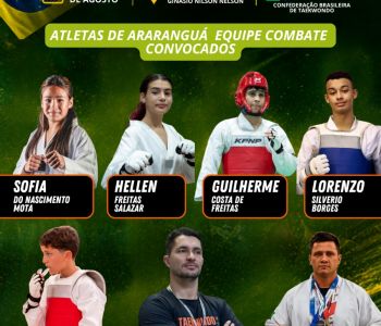 Atletas de Araranguá são convocados para o Brasileiro de Taekwondo