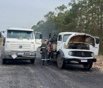 Caminhão de empresa é alvo de criminosos na Rodovia Caminhos do Mar