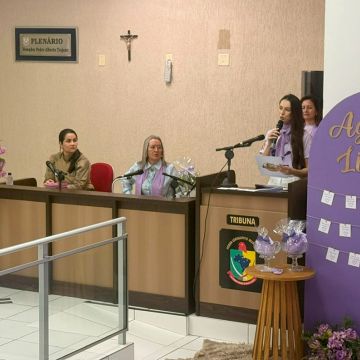 Santa Rosa do Sul promove ação de conscientização pelo Agosto Lilás