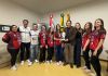 Prefeito recebe equipe feminina de handebol de Araranguá vice-campeã da OLESC