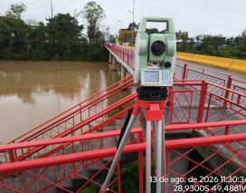 Defesa Civil instala nova régua para monitorar nível do rio na Barranca, em Araranguá