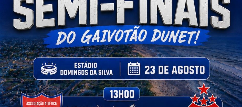 Gaivotão Dunet 2026 chega às semifinais com quatro equipe...