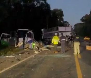 Acidente entre micro-ônibus e carreta deixa 23 mortos na BR-373, no Paraná