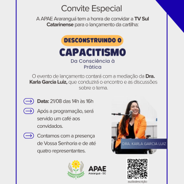 APAE de Araranguá lança cartilha para combater o capacitismo e promover inclusão