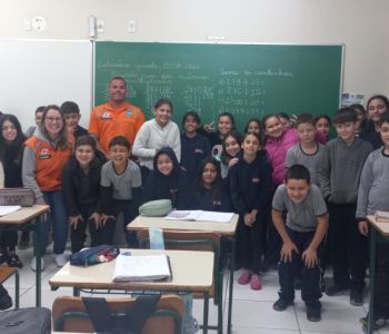 Defesa Civil de Balneário Gaivota leva conscientização sobre o El Niño à Escola