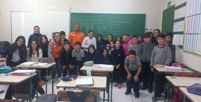 Defesa Civil de Balneário Gaivota leva conscientização sobre o El Niño à Escola