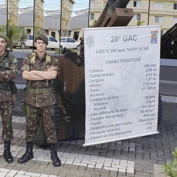 28º GAC celebra o Dia do Soldado com exposição no Center Shopping Araranguá