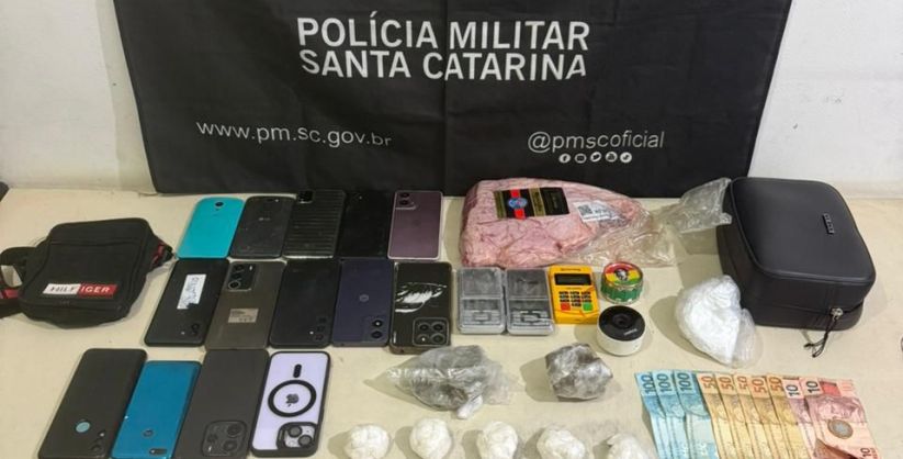 Três pessoas são detidas por tráfico de drogas e receptação em Jacinto Machado