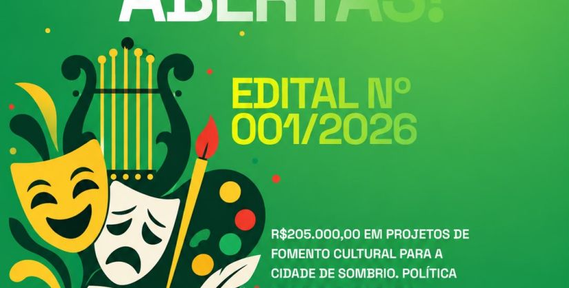 Sombrio abre inscrições para edital da Aldir Blanc com R$ 205 mil para projetos culturais