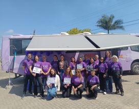 Araranguá realiza ação de conscientização com Ônibus Lilás