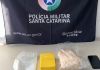 Ação da PM termina com prisão e apreensão de mais de dois quilos de cocaína em Balneário Gaivota