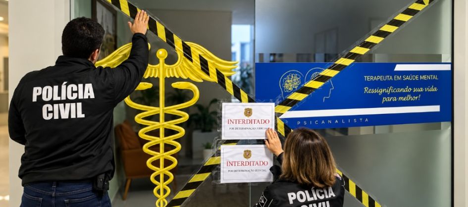 Polícia Civil cumpre medida cautelar e interdita consultó...