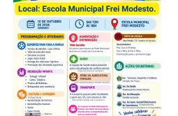 EMEF Frei Modesto será palco do Sábado na Praça Especial Dia das Crianças de Timbé do...