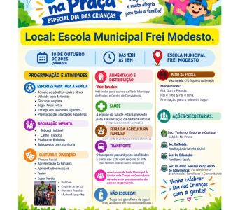 EMEF Frei Modesto será palco do Sábado na Praça Especial Dia das Crianças de Timbé do Sul