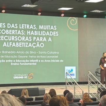 Projeto de Balneário Arroio do Silva é selecionado e apresentado em seminário estadual de educação