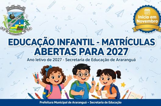 Educação infantil de Araranguá abre matriculas para 2027