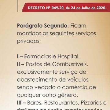 Prefeitura de Turvo divulga novo decreto