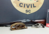 Polícia Civil efetua prisão de homem com armas de fogo suspeito de crime de ameaça
