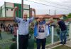 Evandro Scaini e Carlos Scarsanella comemoram a vitória em Balneário Arroio do Silva e agradecem a confiança da população