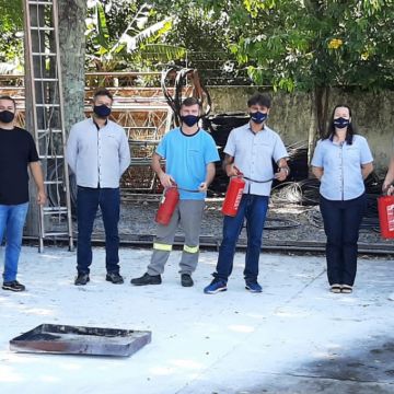 Cipa da Contato participa de treinamento de prevenção de incêndios