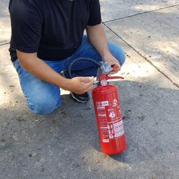 Cipa da Contato participa de treinamento de prevenção de incêndios