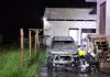 Carro pega fogo no centro de Araranguá